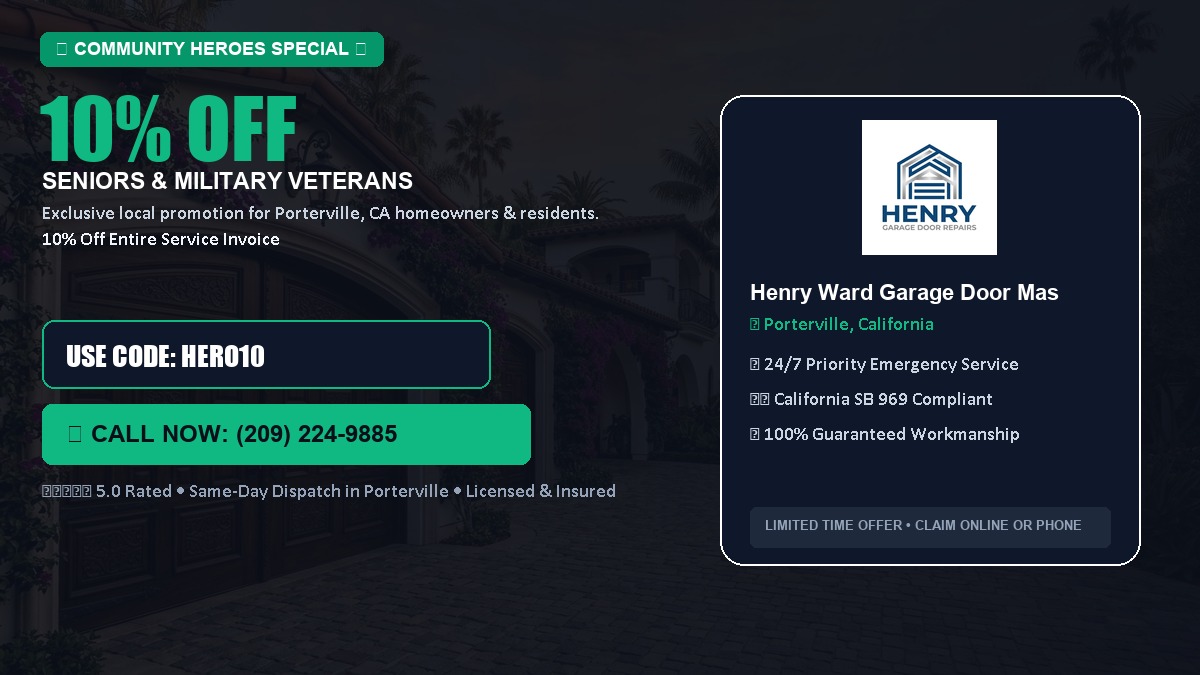 10% OFF Senior Citizens (65+) & Military / Veteran Community Discount in Porterville, CA